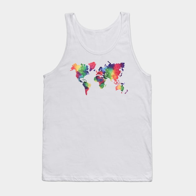 Rainbow world map Tank Top by Bridgetdav